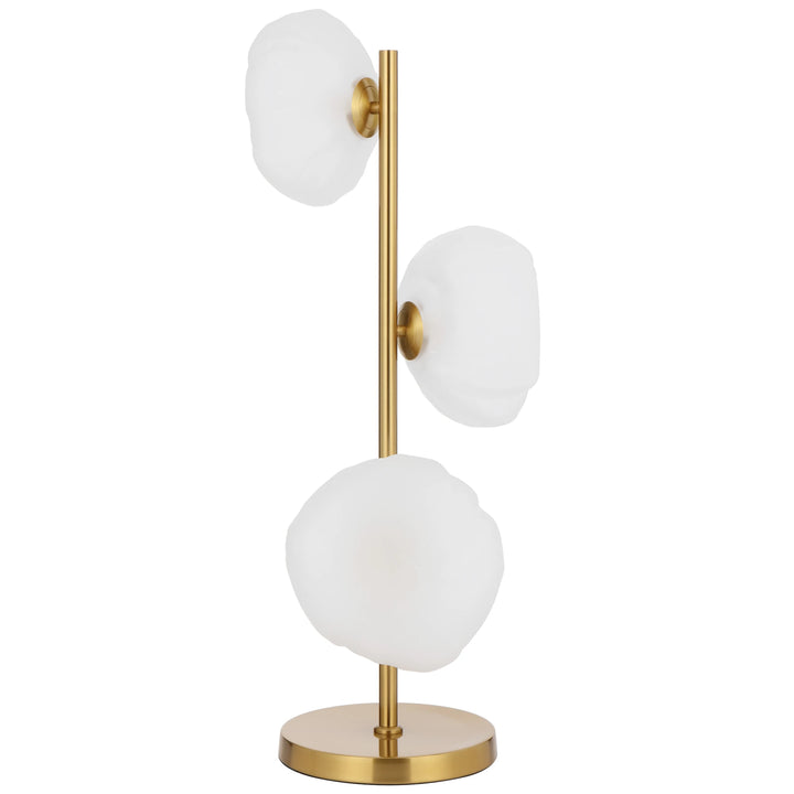 Telbix Zecca 3 Light Table Lamp | Antique Gold and Frost