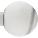 Calibo Crest Alabaster Glass 140mm Orb Wall Light | White