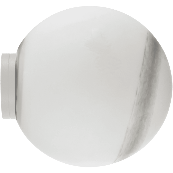 Calibo Crest Alabaster Glass 140mm Orb Wall Light | White