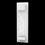 Calibo Coot Medium Rectangular Bubble Glass Weatherproof LED Exterior Wall Light | White