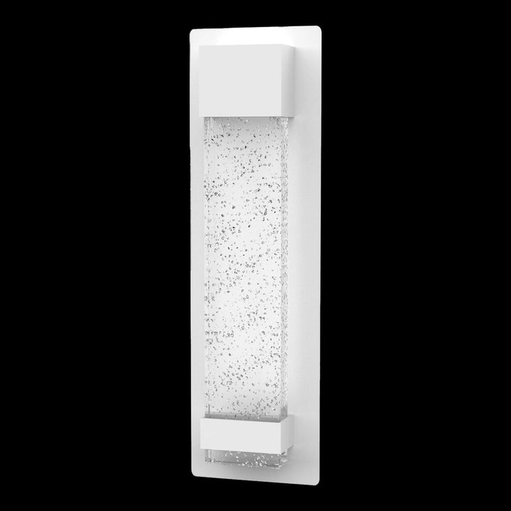 Calibo Coot Medium Rectangular Bubble Glass Weatherproof LED Exterior Wall Light | White
