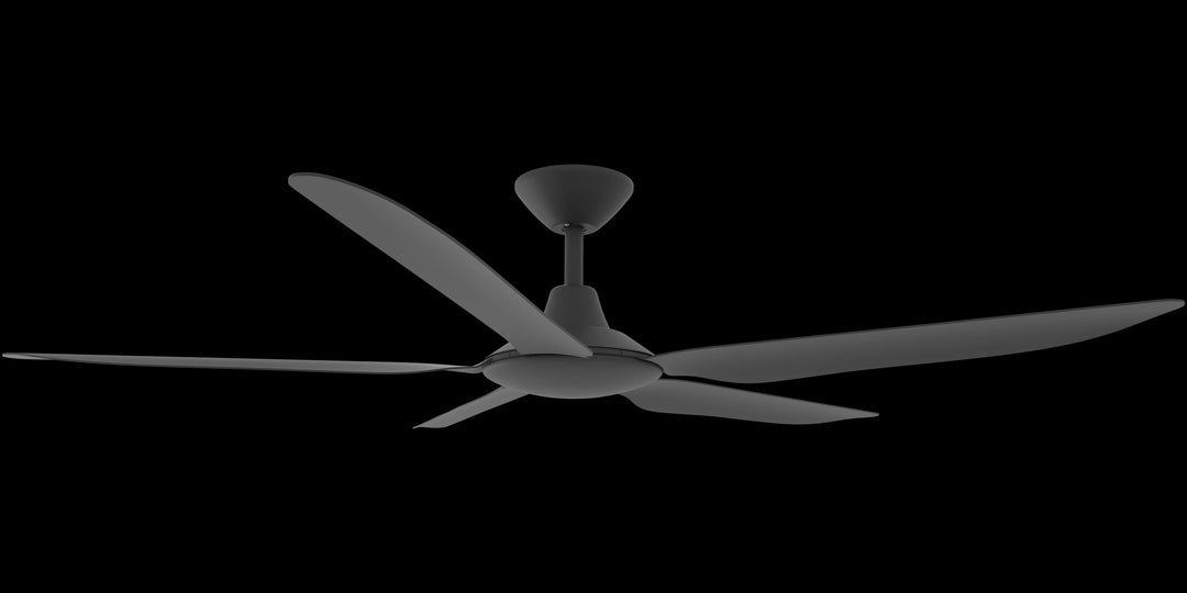 Calibo Storm 56" (1430mm) 5 Blade Indoor/Outdoor DC Ceiling Fan and Remote | Matte Black