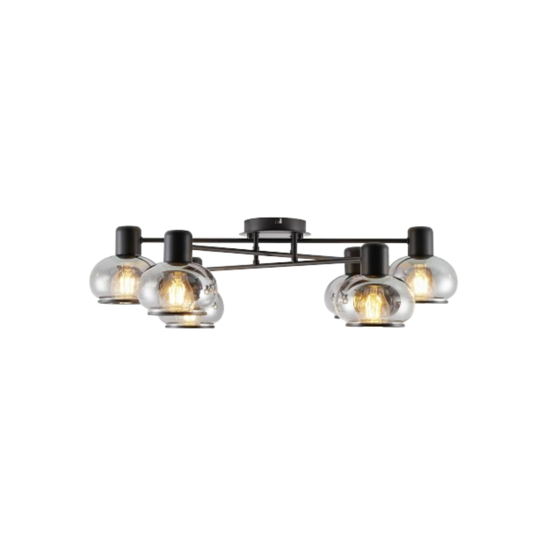 Telbix Marbell 6 Light Close to Ceiling (CTC) Light | Black