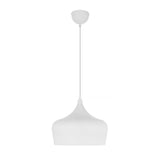 Telbix Polk Brushed White Shade Pendant Light (E27) | Medium
