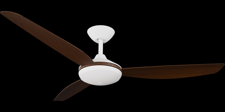 Calibo Condor 56" DC Smart Ceiling Fan with LED Light and Remote Control | White and Koa