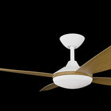 Calibo Vanga 56" DC Smart Ceiling Fan with LED Light and Remote Control | White and Teak