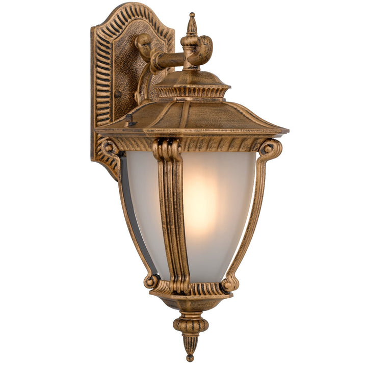 Telbix Delfino Exterior Wall Light | Gold