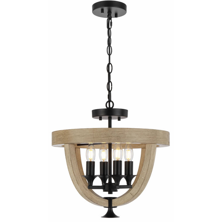 Telbix Hosley 4 Light CTC Pendant Light | Black