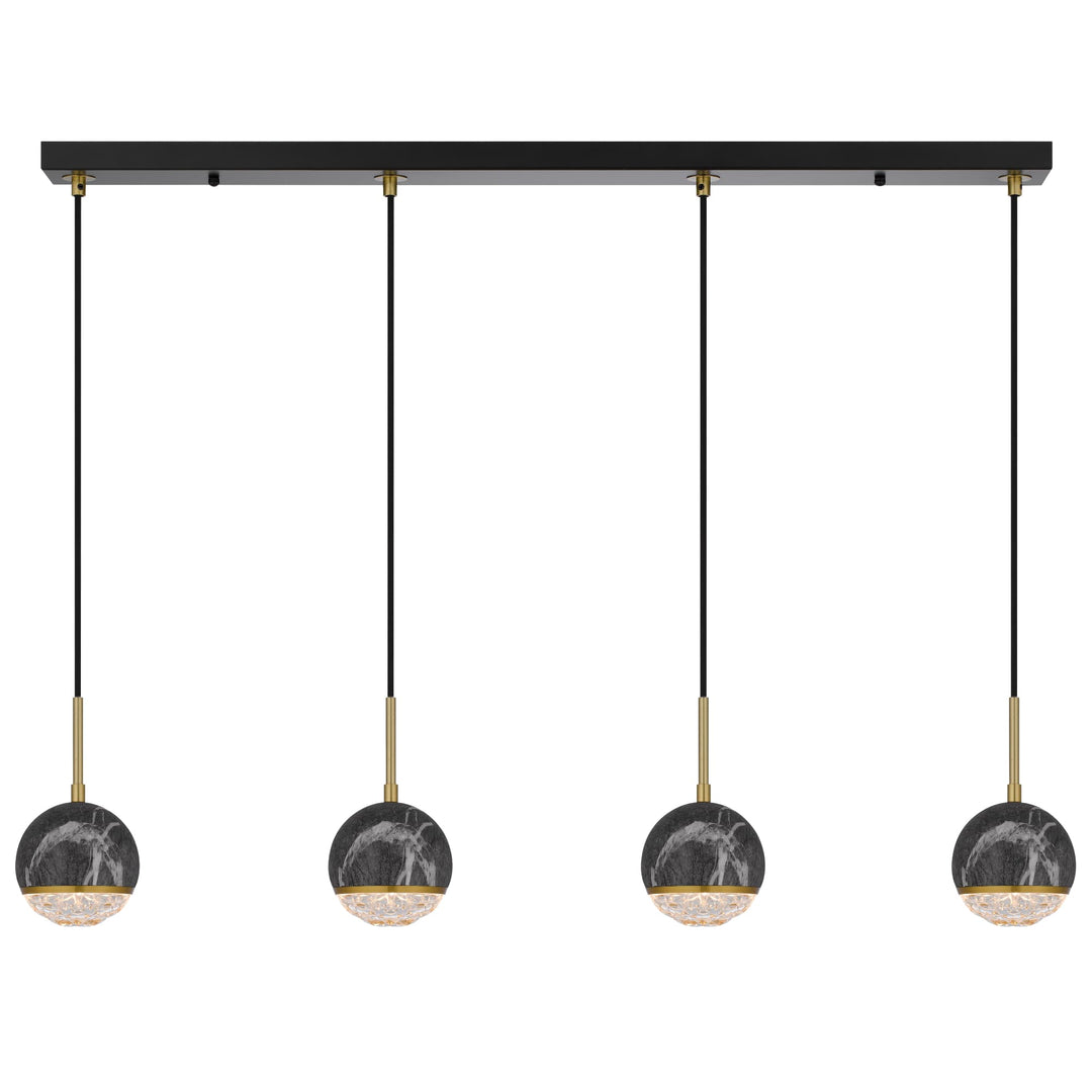 Telbix Oneta 4 Light Bar Pendant | Black