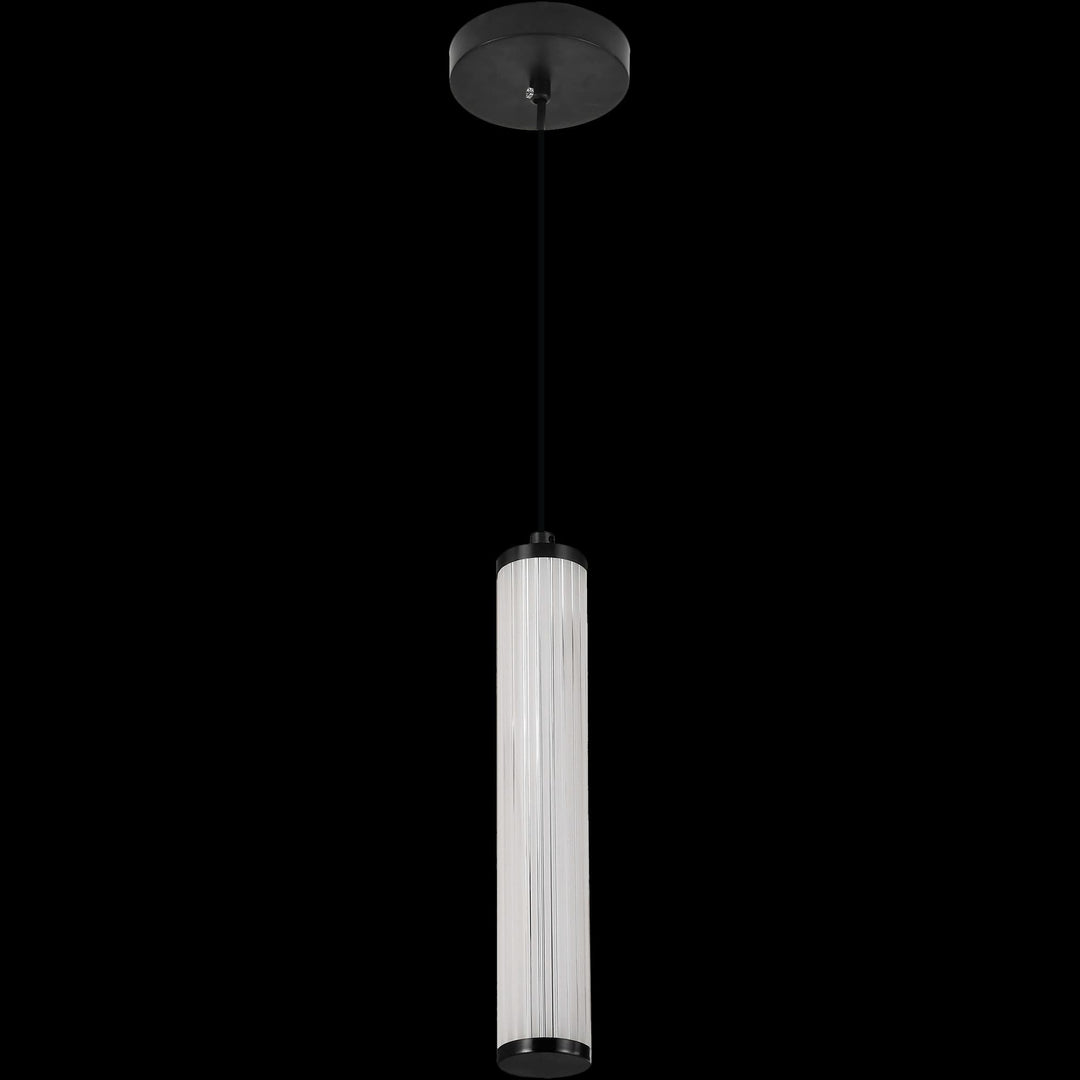 Calibo Charm Modern Fluted 1 Light Pendant | Black
