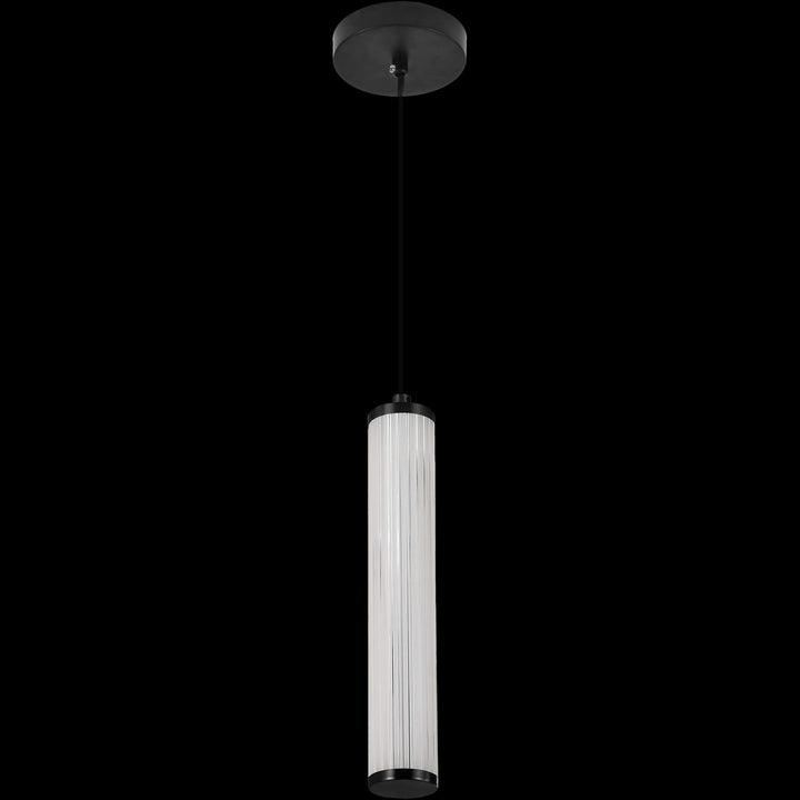 Calibo Charm Modern Fluted 1 Light Pendant | Black