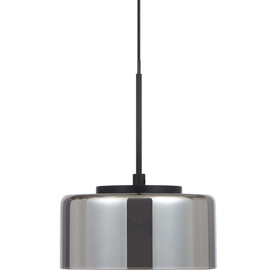 Telbix Cedro Smoked Round Glass Tricolour LED Pendant | 1 Light