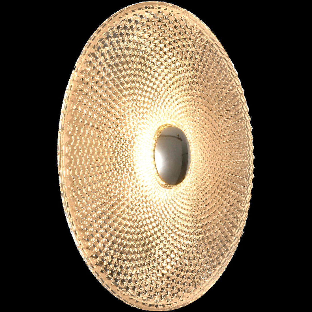 Calibo Bilby Crystalline 300mm Round LED Wall Light | Chrome