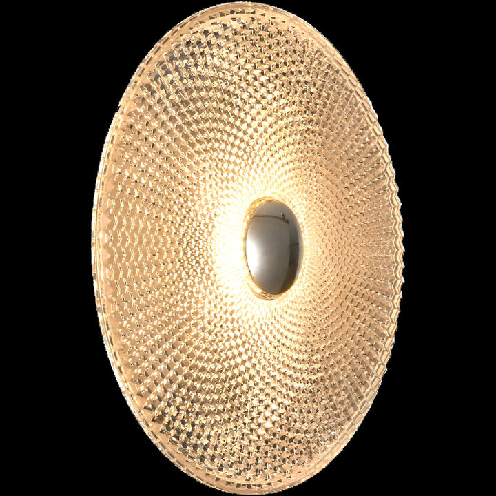 Calibo Bilby Crystalline 300mm Round LED Wall Light | Chrome