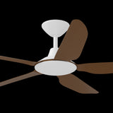 Calibo Storm 52" (1320mm) 5 Blade Indoor/Outdoor DC Ceiling Fan and Remote | White & Koa