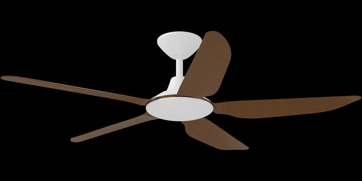 Calibo Storm 52" (1320mm) 5 Blade Indoor/Outdoor DC Ceiling Fan and Remote | White & Koa