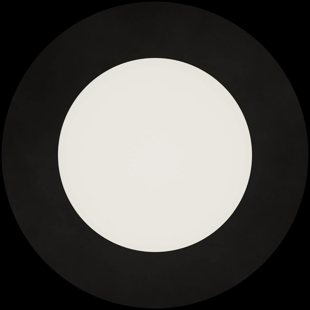 Calibo Crest Opal Glass 120mm Orb Wall Light Round Plate 200mm | Black
