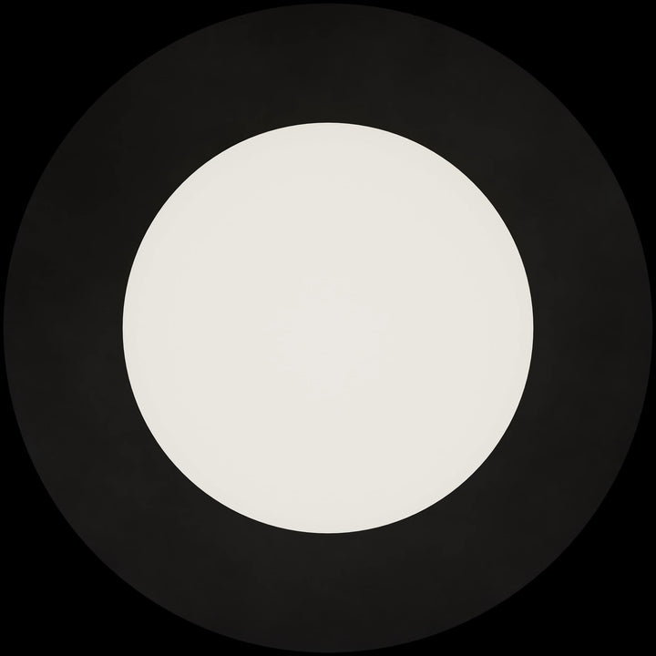 Calibo Crest Opal Glass 120mm Orb Wall Light Round Plate 200mm | Black