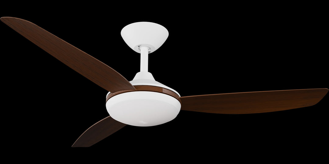 Calibo Condor 48" DC Smart Ceiling Fan with LED Light and Remote Control | White and Koa