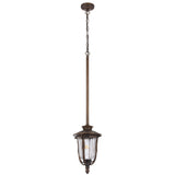 Telbix Ramiro Classic Outdoor Lantern Pendant with Textured Glass and Multiple Suspension | Bronze