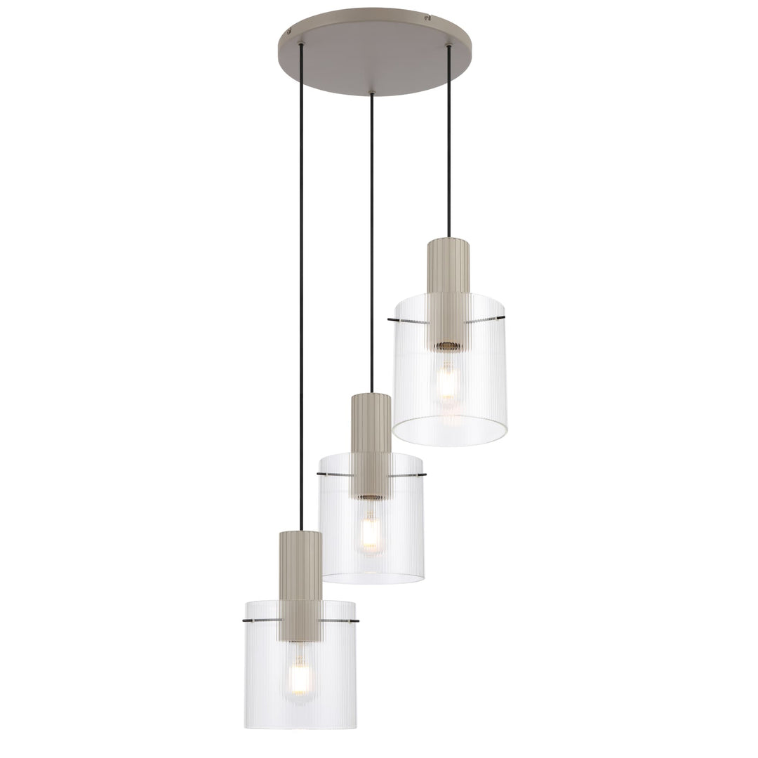 Telbix Mika 3 Light Pendant Light | Grey