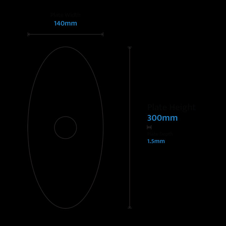 Calibo Crest 300mm Oval Back Plate Only | Brass