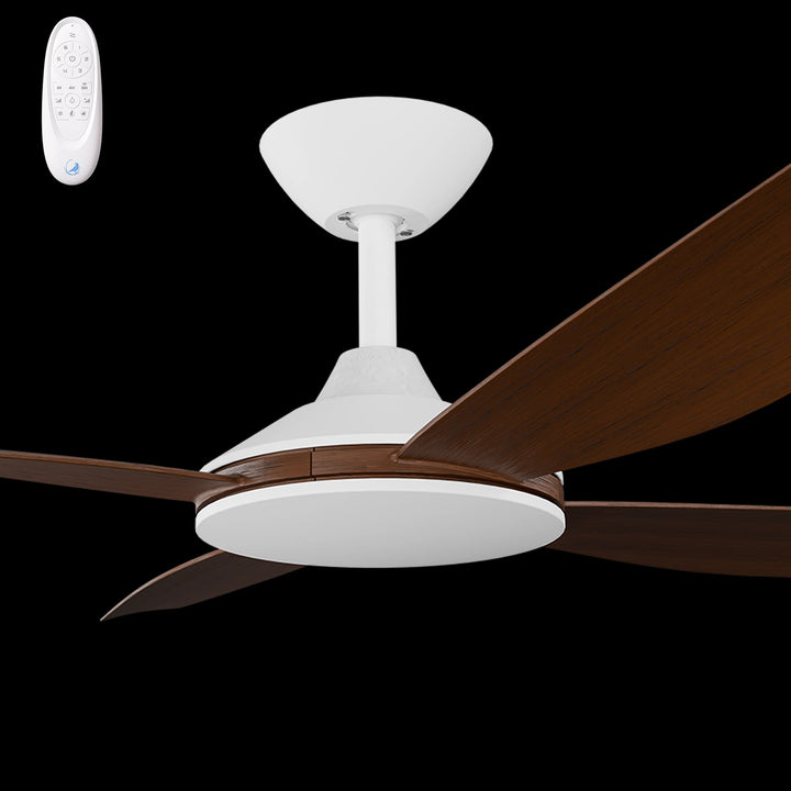 Calibo Vanga 48" DC Smart Ceiling Fan with Remote Control | White and Koa