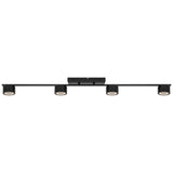 Nordlux Clyde 4 Light LED Flush Mount Ceiling Rail Spotlight | Black
