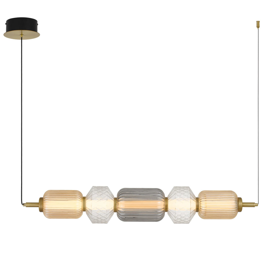 Telbix Torso 5 Light LED Pendant | Brass