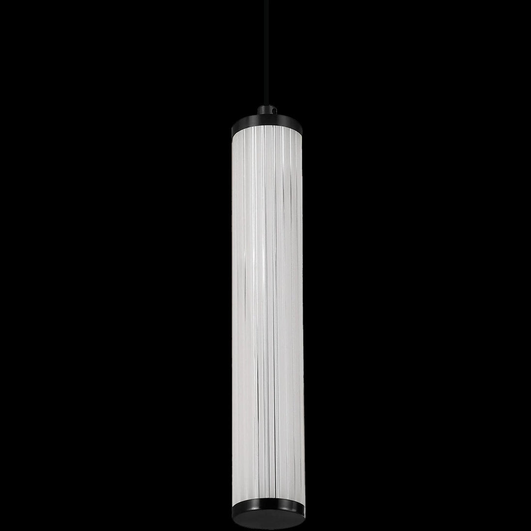 Calibo Charm Modern Fluted 1 Light Pendant | Black