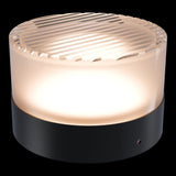 Calibo Gull Round Ribbed Acrylic 3CCT LED Exterior Wall Light | Black