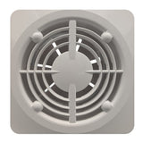 Fanco Dynamic 150 Square Wall/Ceiling Exhaust Fan with Glass Panel | White
