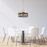 Calibo Whistler Ribbed Glass 3 Light Pendant | Gold and Smoke