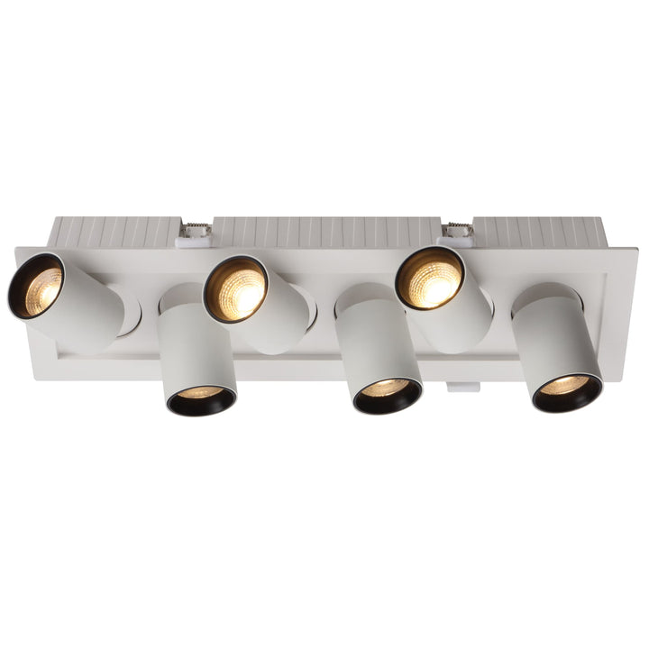 Telbix Tilda 6-Light LED Ceiling Spotlight with Adjustable Cylindrical Heads | White