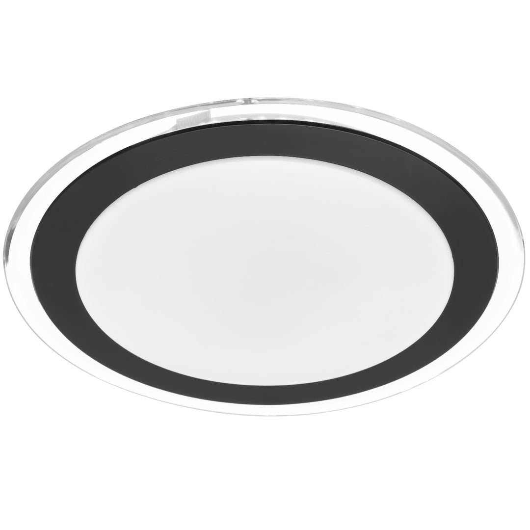 Telbix Astrid Small Tricolour LED Oyster Light | Black