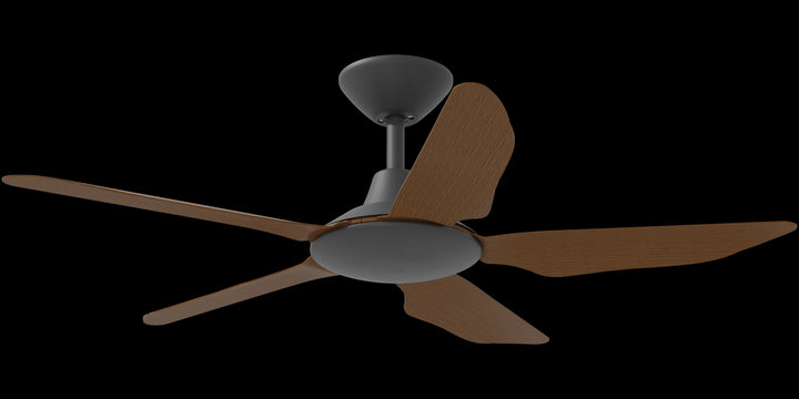 Calibo Storm 42" (1070mm) 5 Blade Indoor/Outdoor DC Ceiling Fan & Remote | Black & Koa
