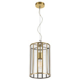Antique Brass Telbix Pratt Pendant Light With Glass | Small