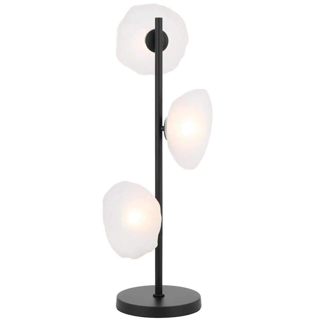 Telbix Zecca 3 Light Table Lamp | Black and Frost