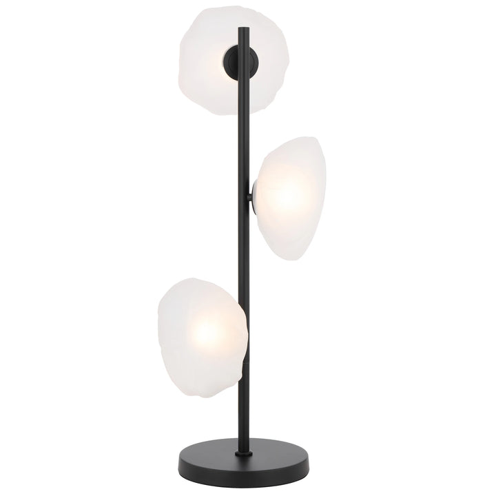 Telbix Zecca 3 Light Table Lamp | Black and Frost