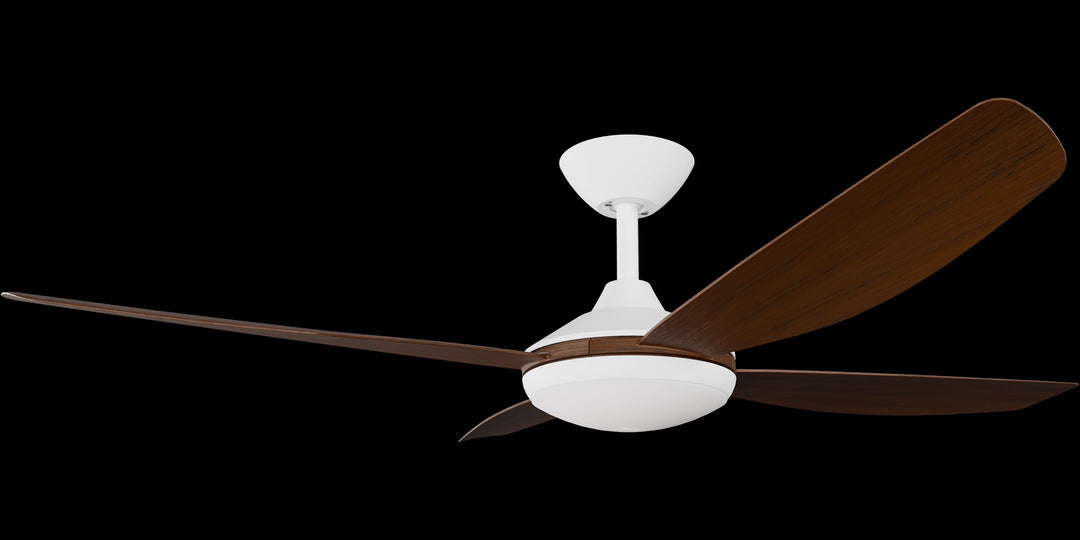 Calibo Vanga 52" DC Smart Ceiling Fan with LED Light and Remote Control | White and Koa