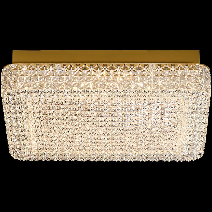 Calibo Gleam Crystalline 400mm Square LED CTC Light | Gold