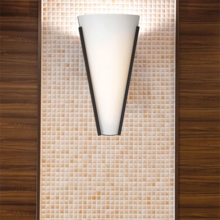Telbix Saffi Opal 12W CCT LED Wall Light | Black