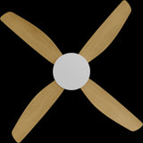 Calibo Vanga 48" DC Smart Ceiling Fan with Remote Control | White and Bamboo