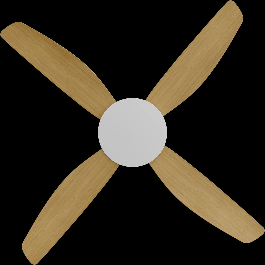 Calibo Vanga 48" DC Smart Ceiling Fan with Remote Control | White and Bamboo