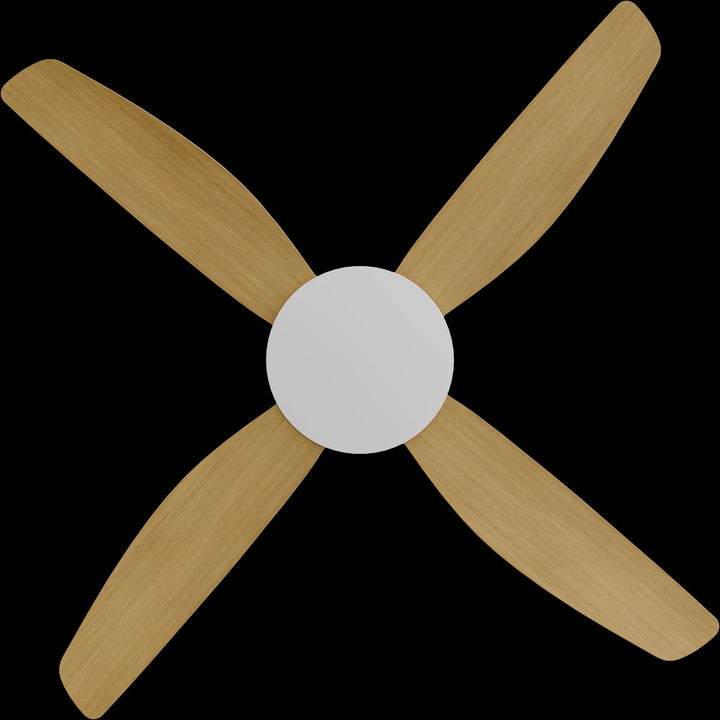 Calibo Vanga 48" DC Smart Ceiling Fan with Remote Control | White and Bamboo