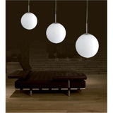 Nickel Telbix Bally Opal Matt Glass Ball Pendant Light | 250mm