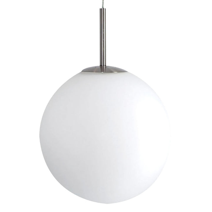 Nickel Telbix Bally Opal Matt Glass Ball Pendant Light | 300mm