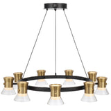 Telbix Tipico 9 Light LED Pendant Light | Gold
