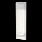 Calibo Coot Medium Rectangular Bubble Glass Weatherproof LED Exterior Wall Light | White