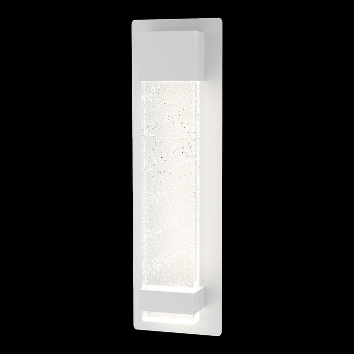 Calibo Coot Medium Rectangular Bubble Glass Weatherproof LED Exterior Wall Light | White